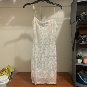 Short White & Sparkly party/cocktail dress